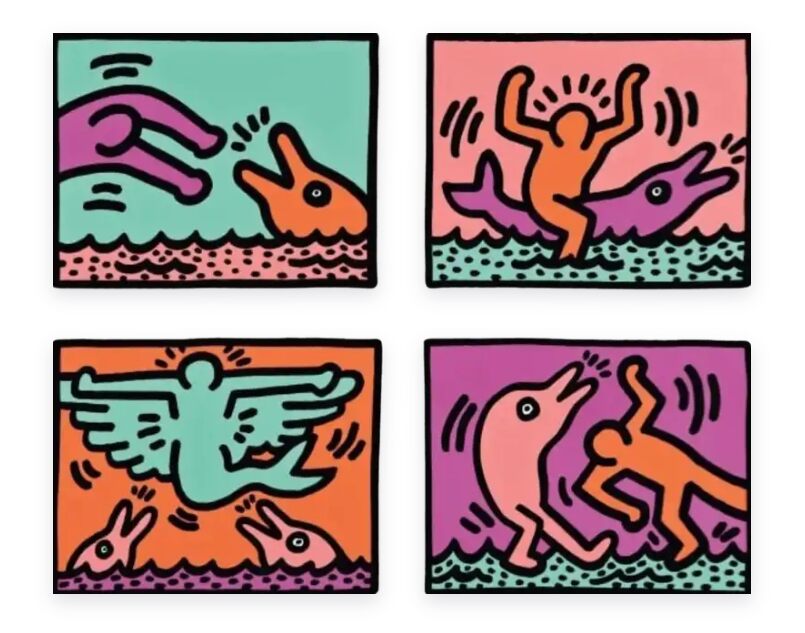 Keith Haring, Pop Shop V (Complete Set), 1989