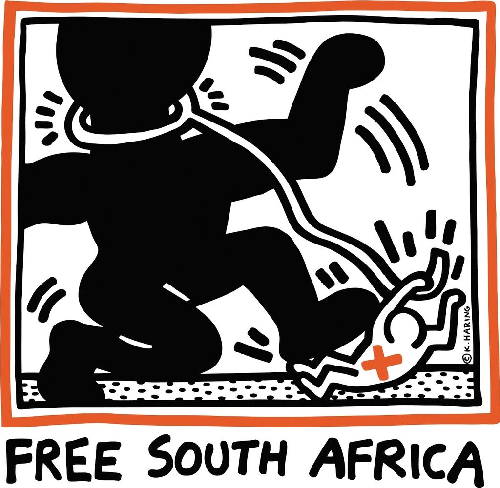 Keith Haring, Free South Africa, 1989