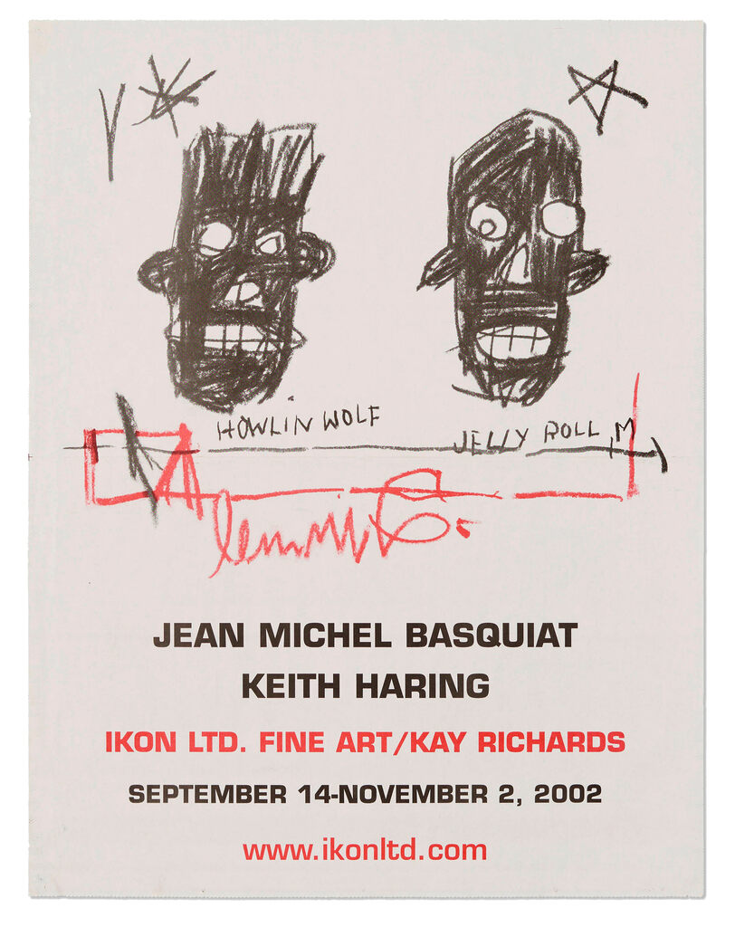 Basquiat Haring Exhibition Poster 2002, image 1