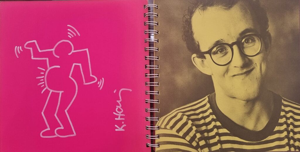 Signed artist catalog with a drawing, image 1