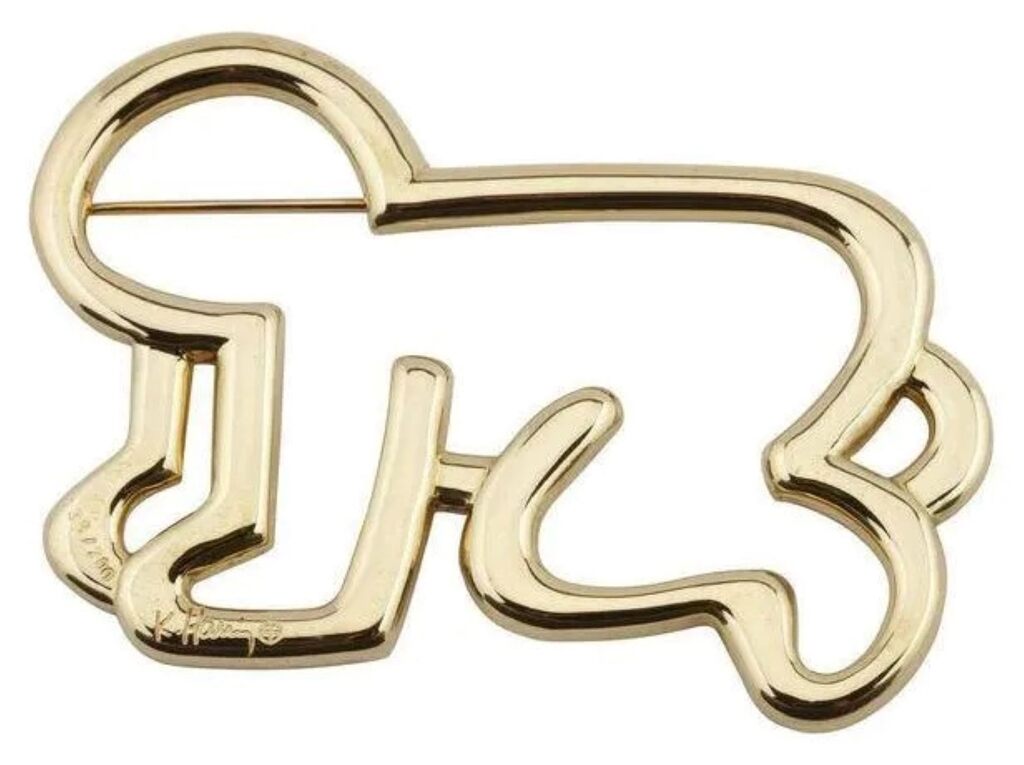 Keith Haring, Untitled - Baby Pin (18kt Gold), 1989