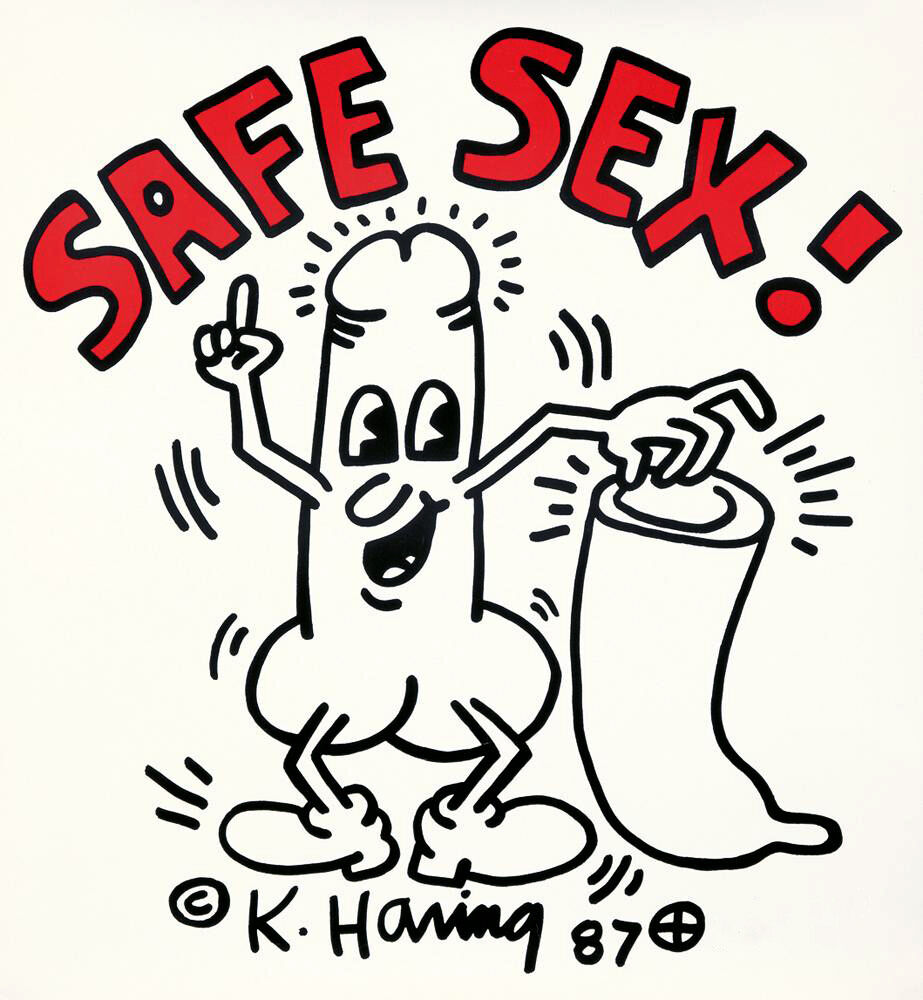 Keith Haring Safe Sex! (vintage Keith Haring poster), image 1