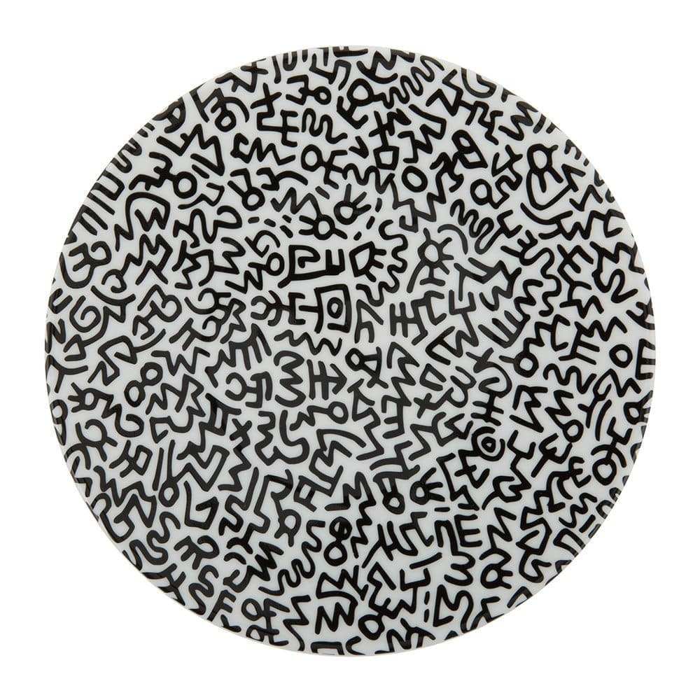 Keith Haring, Keith Haring " Black Pattern" plate, 2021