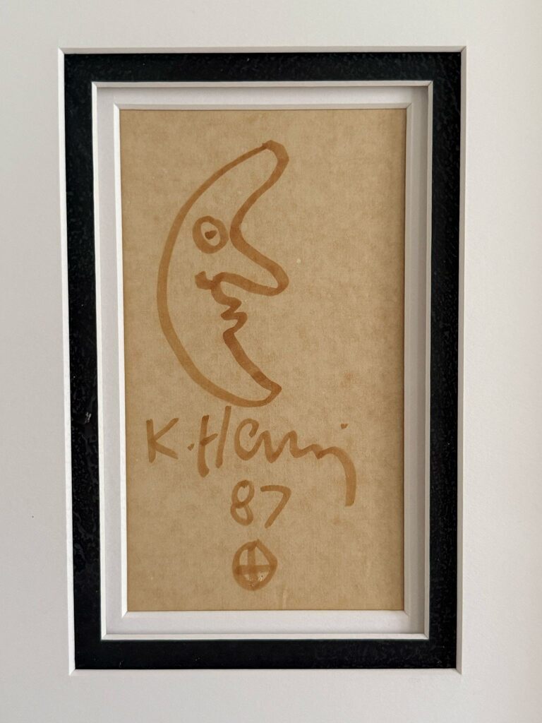Keith Haring, Autograph with the Moon, 1987