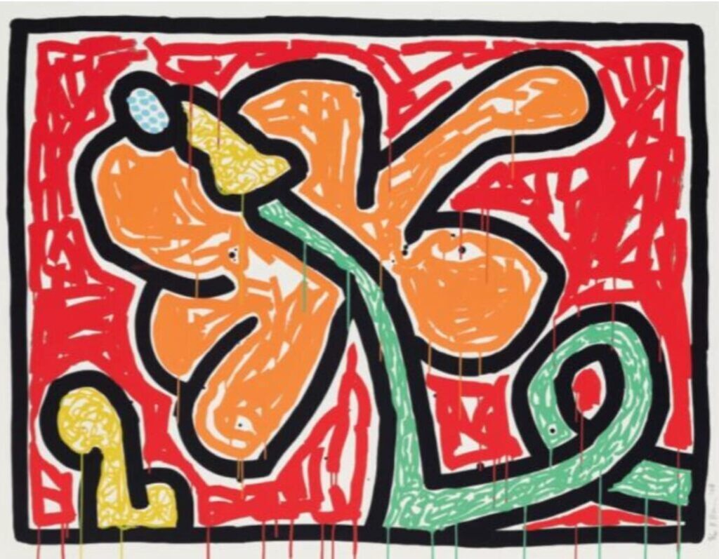 Keith Haring, Flowers (5), 1990