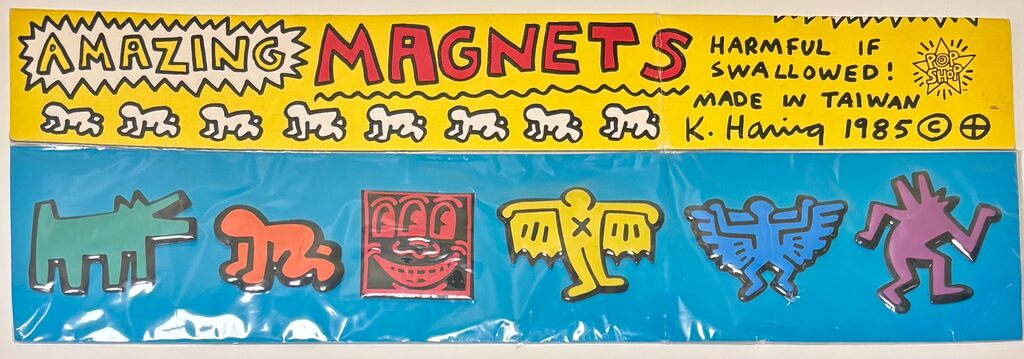 Keith Haring, Original Keith Haring Pop Shop magnets (Keith Haring Pop Shop 1986), 1985