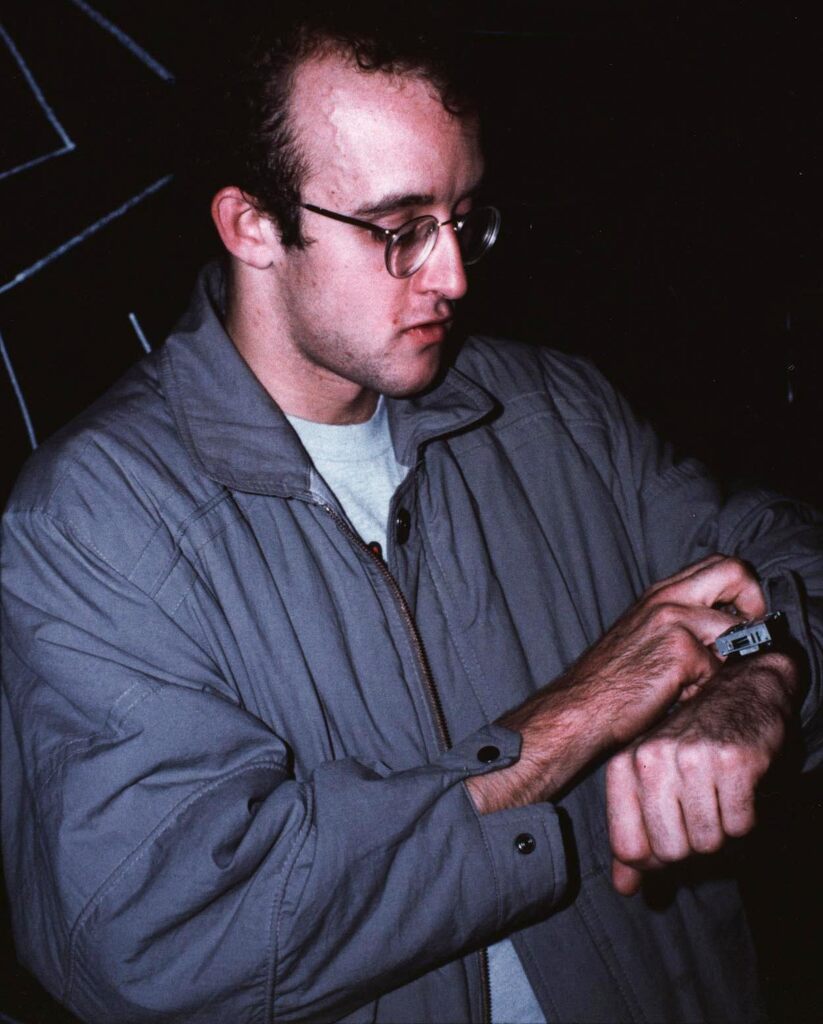 Keith Haring, Keith Haring photograph 1984 (1980s Keith Haring darkroom photo), 1984