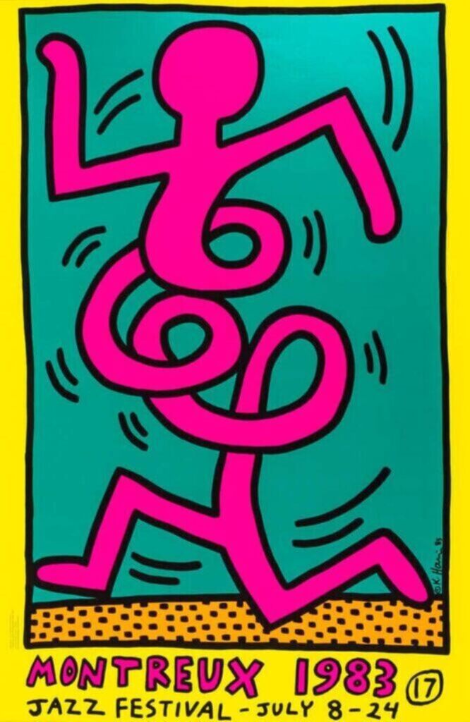 Montreux Jazz Festival Print (Yellow and Green) Poster, image 1