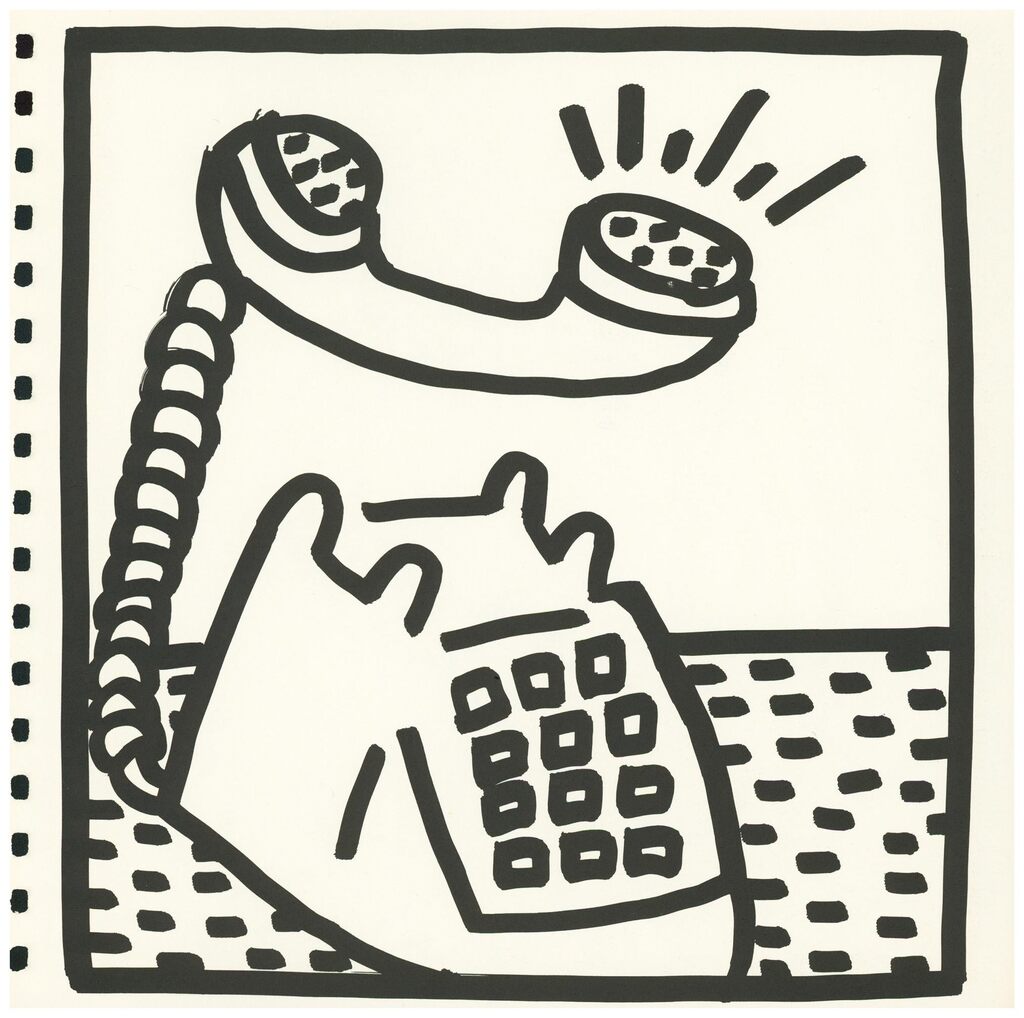 Keith Haring lithographic insert 1982 (Keith Haring Tony Shafrazi 1982), image 1