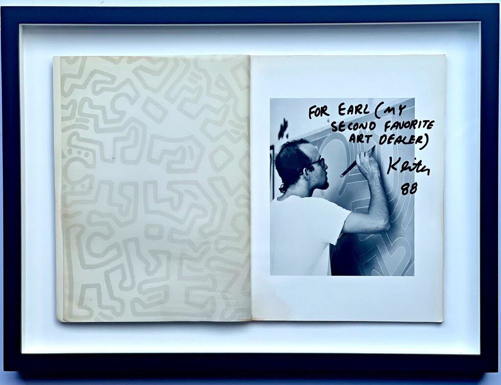 Keith Haring, Keith Haring - FOR EARL (MY SECOND FAVORITE ART DEALER), original radiant baby drawing, 1988