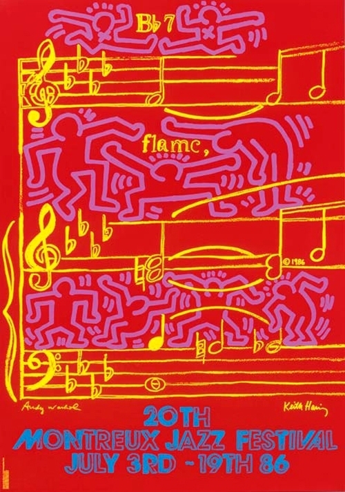 Keith Haring, Montreux Jazz Festival 1986 (Keith Haring & Andy Warhol), 1986