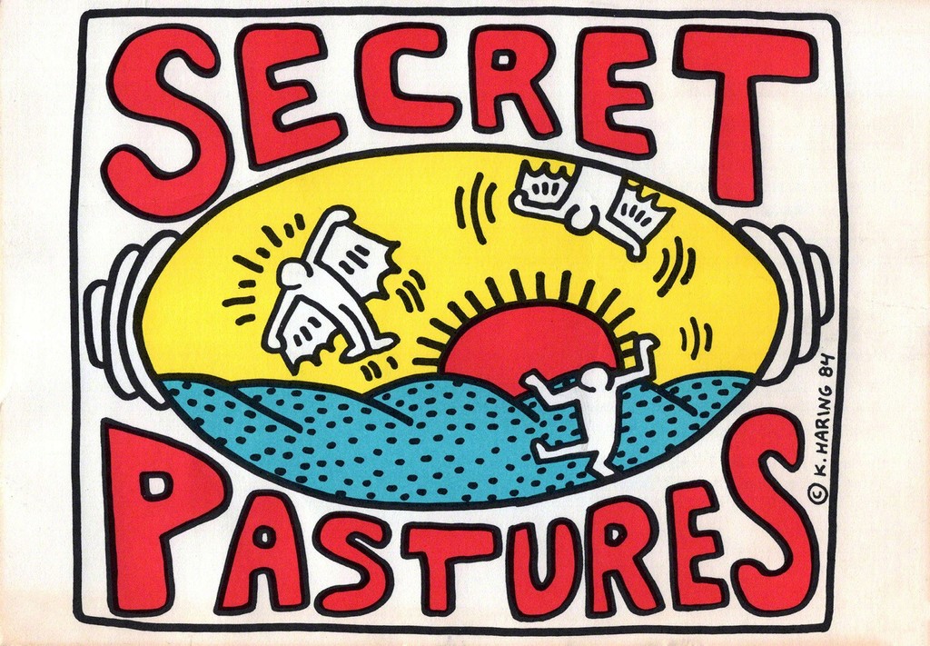 Keith Haring Secret Pastures announcement 1984, image 1