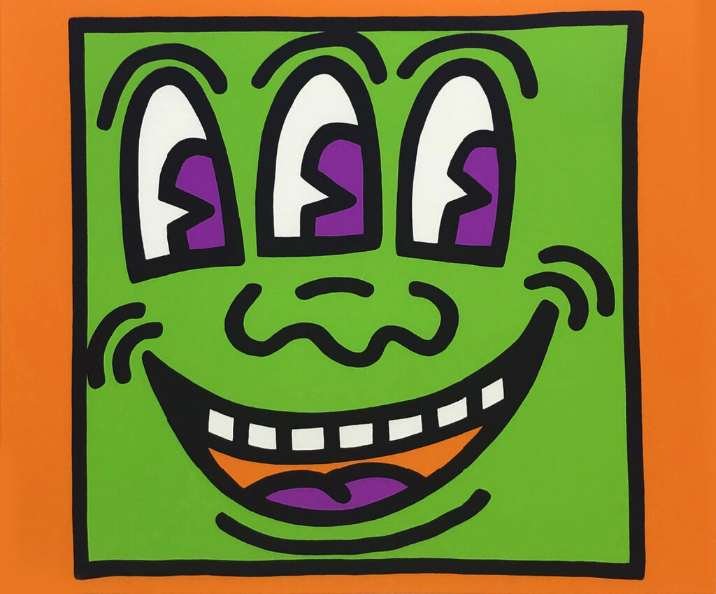 Keith Haring, Three Eyes (From Icon Series), 1990