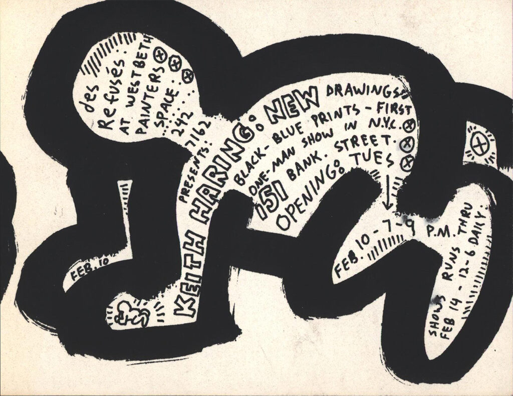 Keith Haring, Keith Haring "Des Refusés" Westbeth Painters Space 1981 (공지), 1981