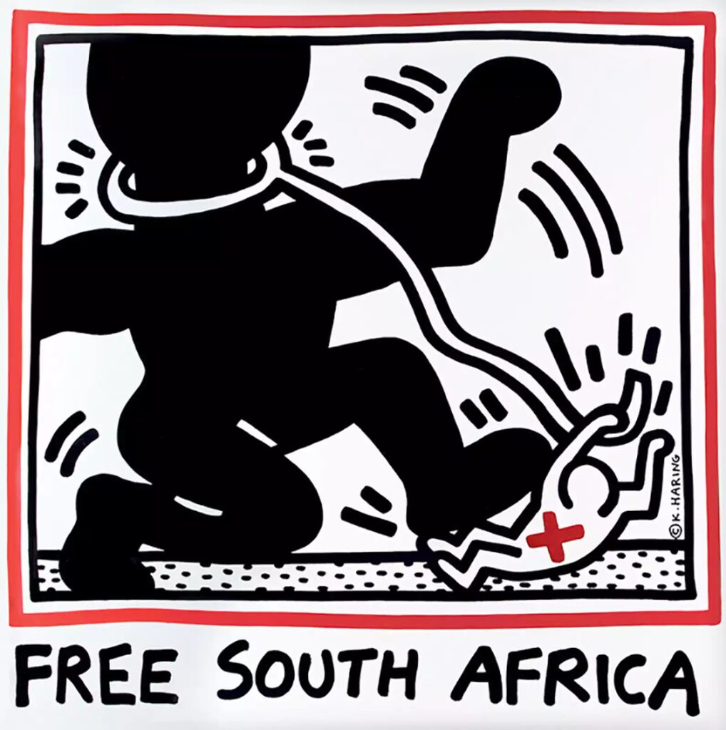 Keith Haring, "Free South Africa", 1985