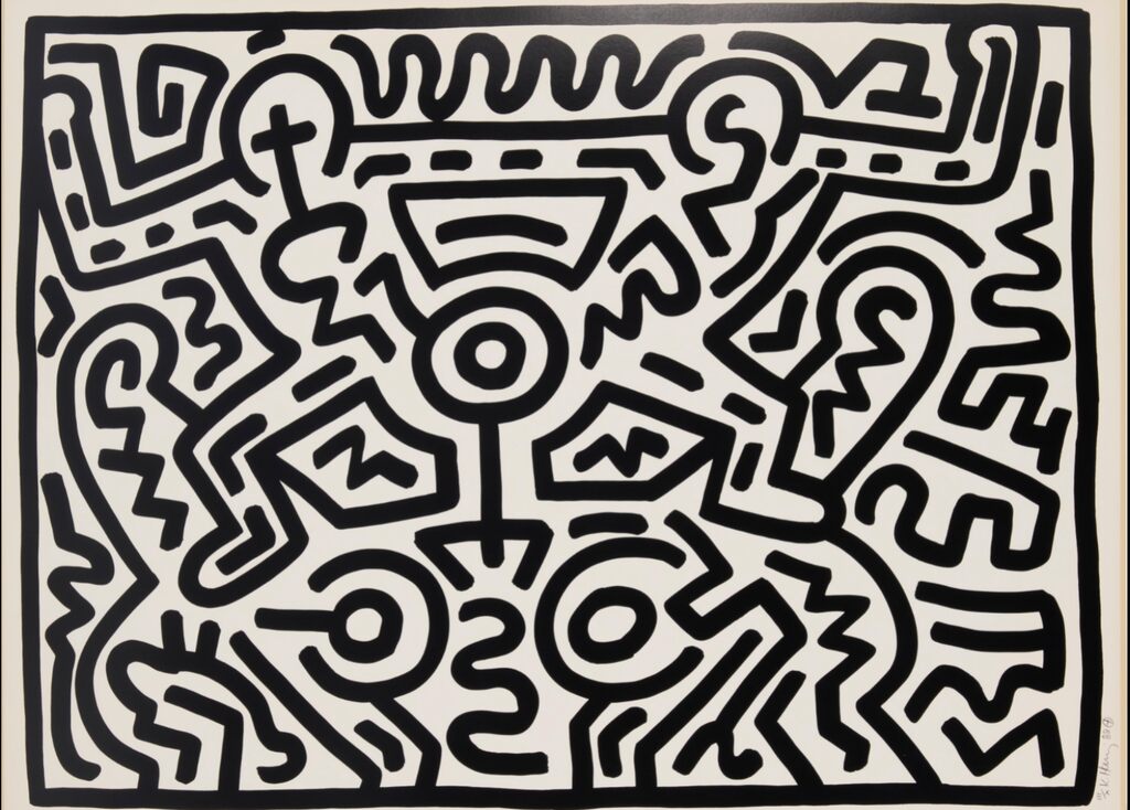 Keith Haring, Growing (Plate 3 - State II), 1988