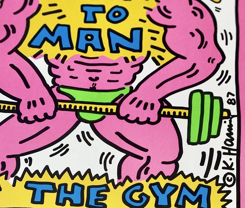 Keith Haring, Original Keith Haring Vinyl Record Art, 1987