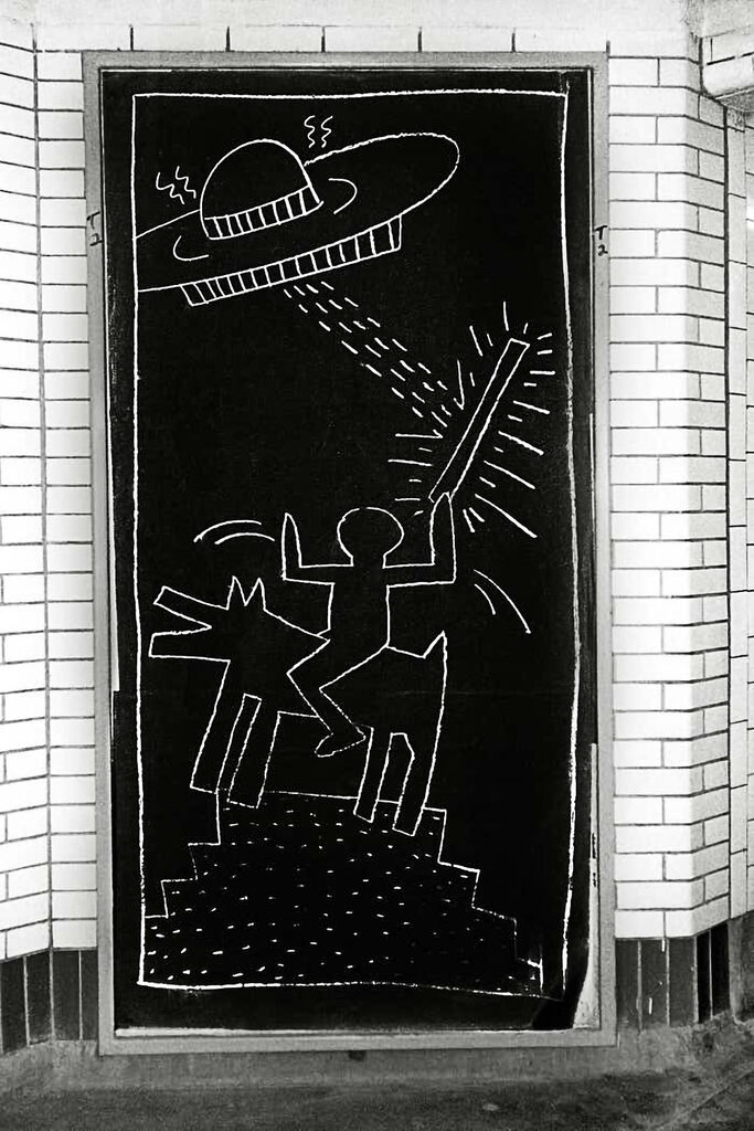 Keith Haring, Keith Haring Subway Art photo c.1981, printed later