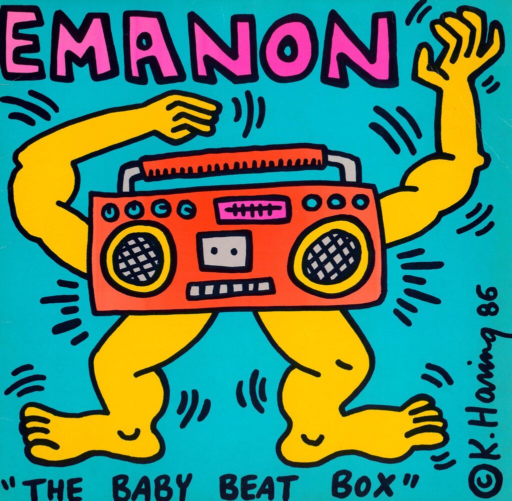 Rare 1980s Keith Haring Vinyl Record Art, image 1