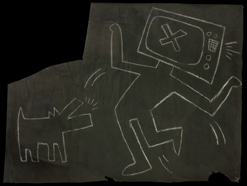 Keith Haring, TV Man with Barking Dog, 1983