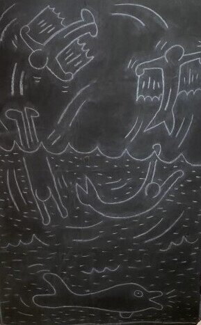 Keith Haring, Untitled (Subway Drawing), 1984