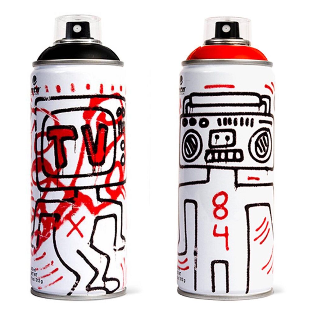 Keith Haring, Limited edition Keith Haring spray paint can set, ca. 2018