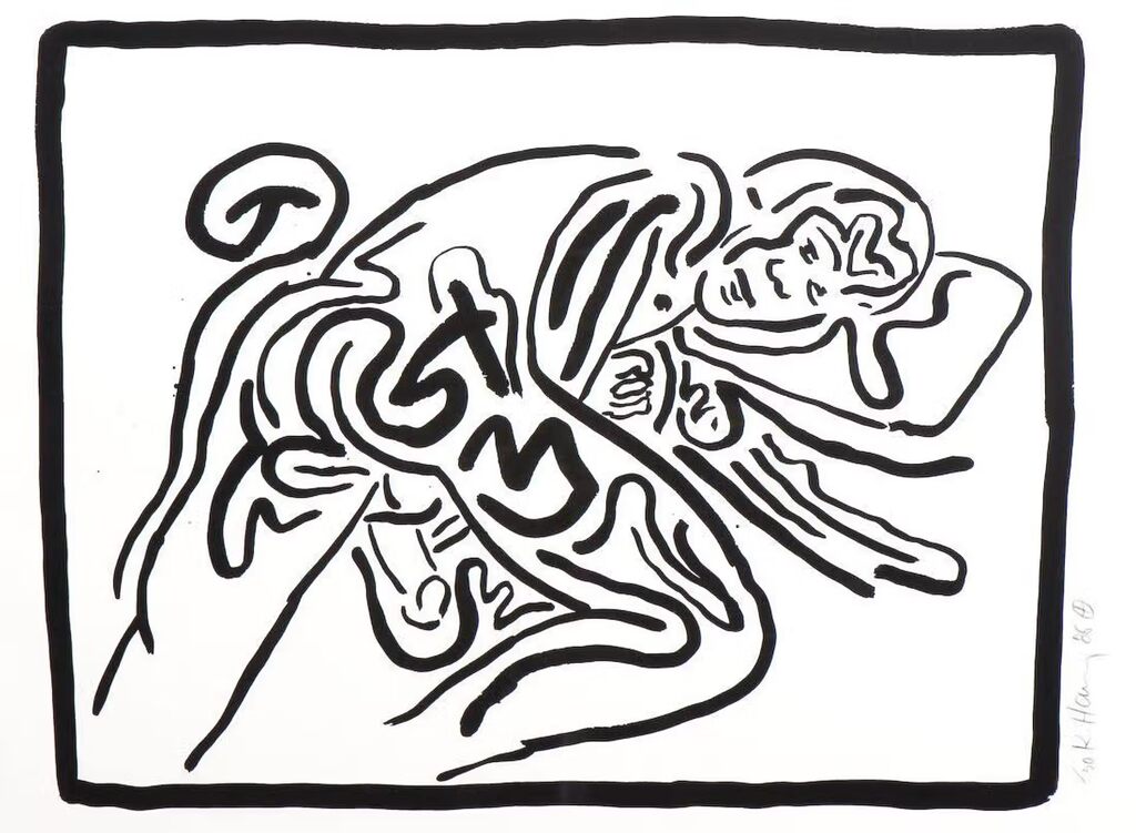 Keith Haring, Bad Boys - Plate 5, 1986