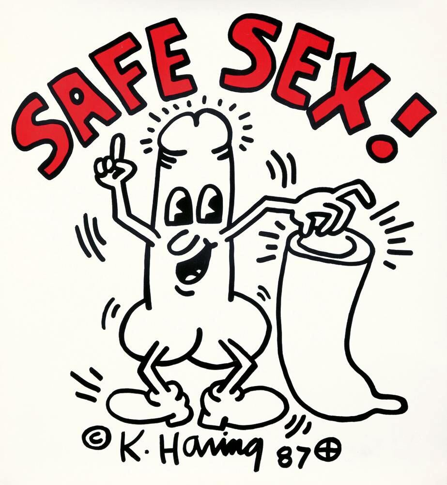 Keith Haring Safe Sex! 1987 (poster), image 1