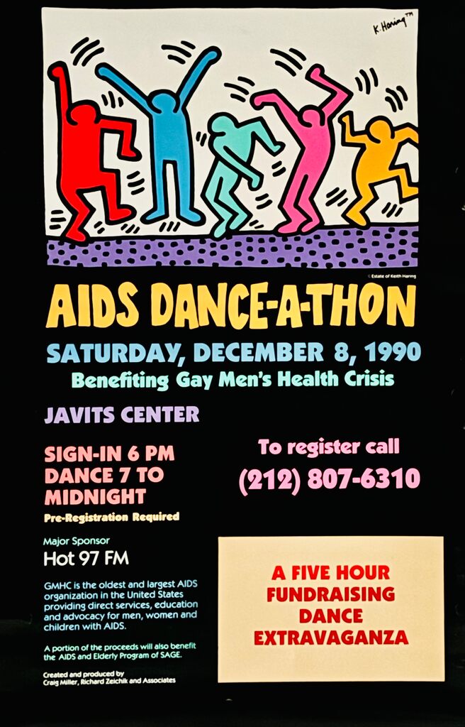 Keith Haring Activist poster 1990 (Keith Haring AIDS Dance-A-Thon), image 1