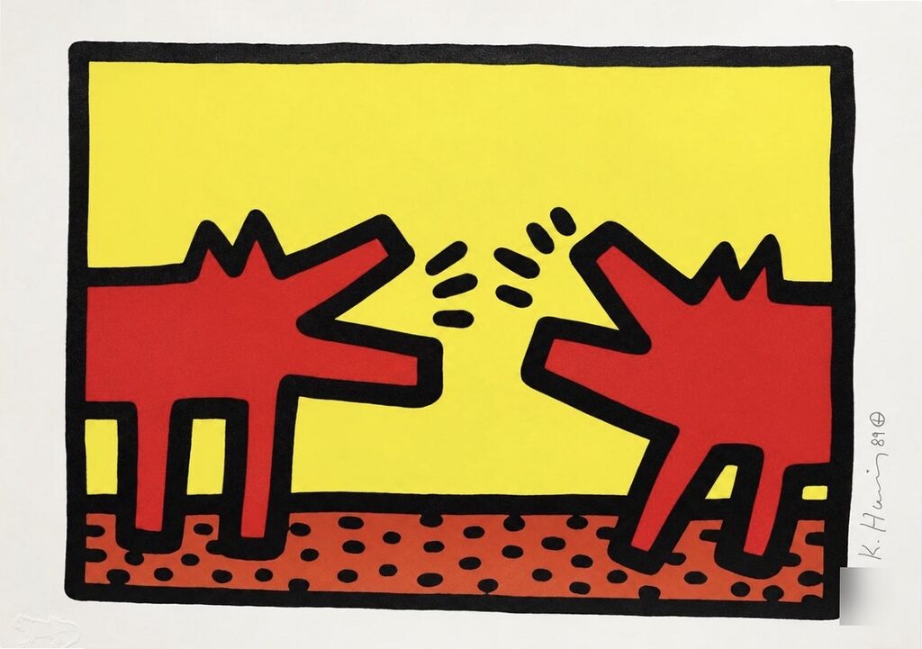 Keith Haring, Pop Shop IV, Plate 4 (Barking Dogs), 1989
