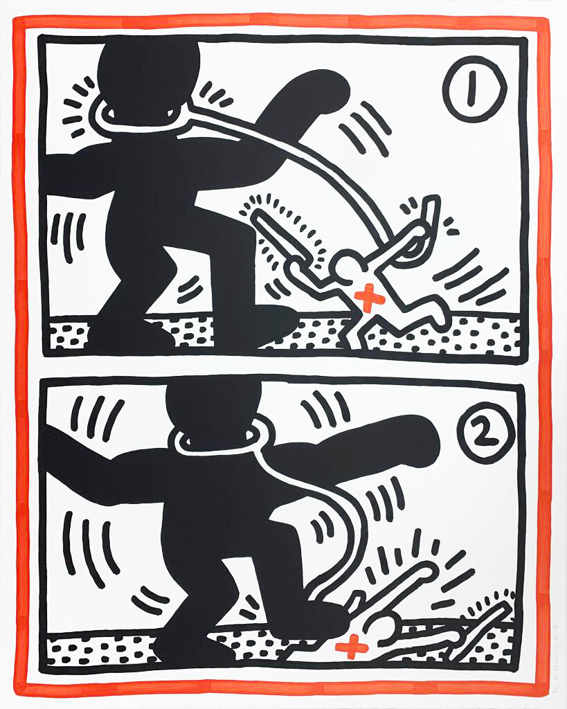 Keith Haring, Untitled (Free South Africa #3), 1985