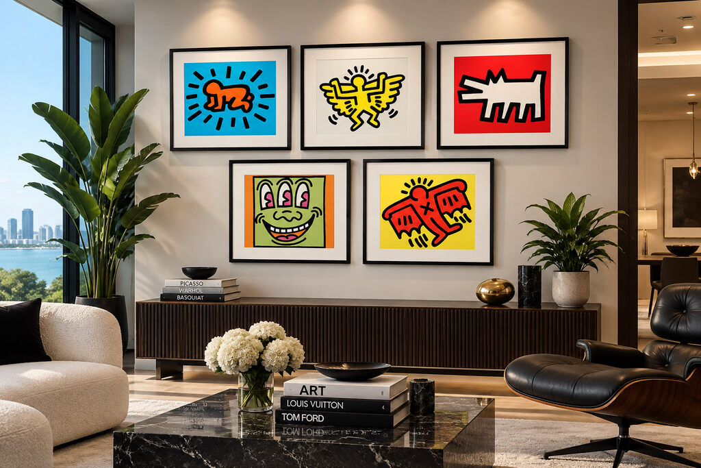 Keith Haring, ICONS (Vollständiges Portfolio von fünf), 1990