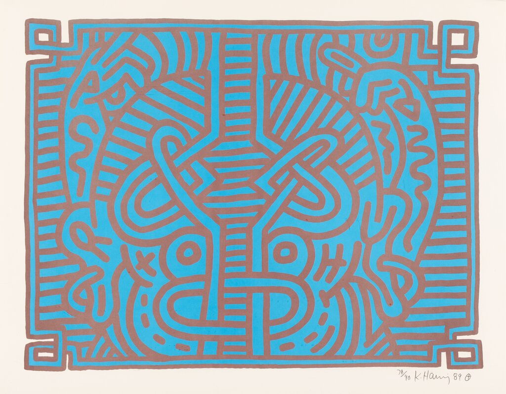 Keith Haring, Plate 1, from Chocolate Buddha, 1989