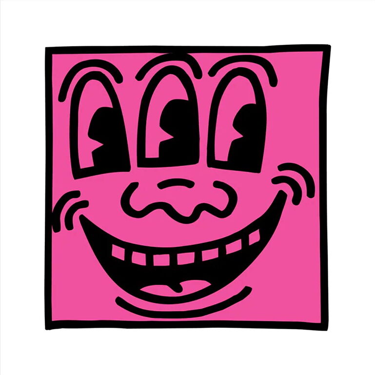 Keith Haring, Untitled, 1981 (Pink Face), ca. 2021