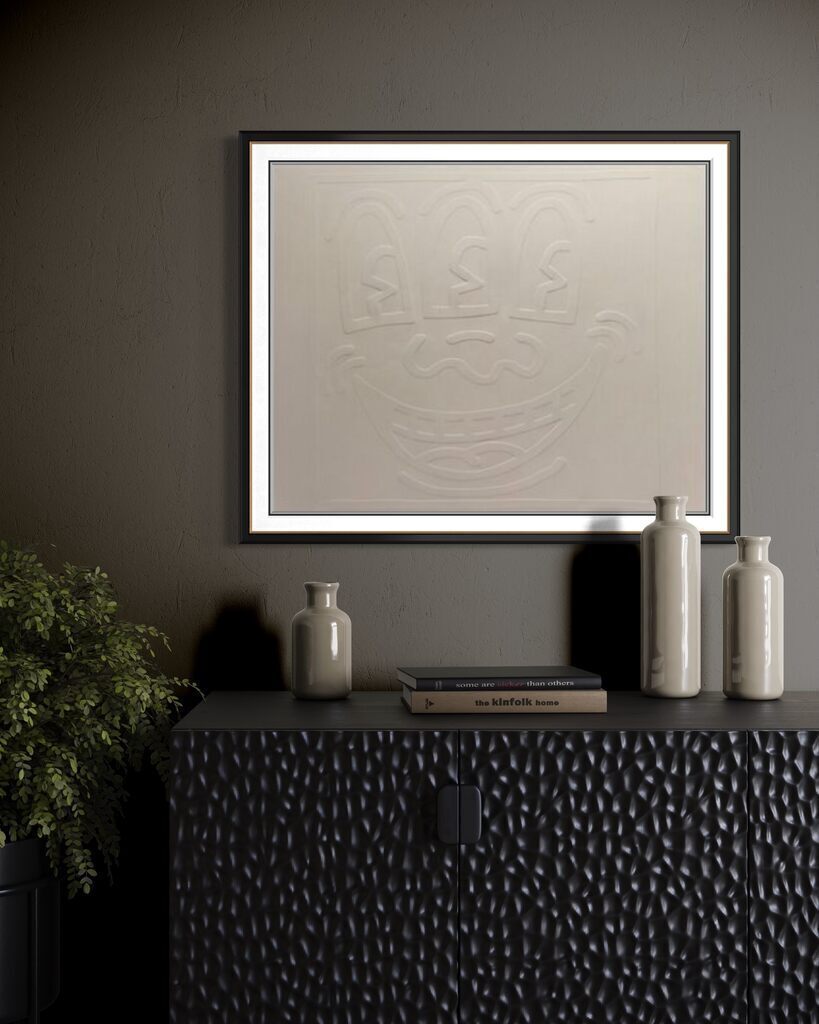 Keith Haring, 3 eyes ( White Icons), 1990