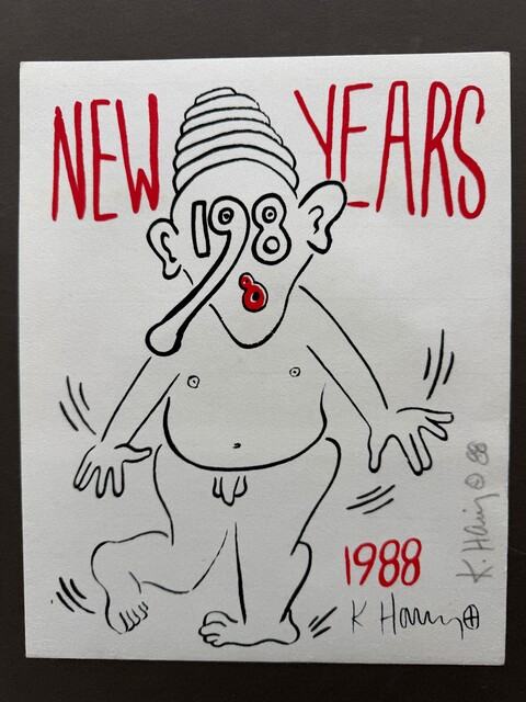 Keith Haring, New Year's Invitation '88 (Nude), 1988