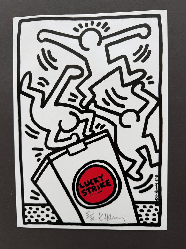 Keith Haring, Lucky Strike (white), 1987