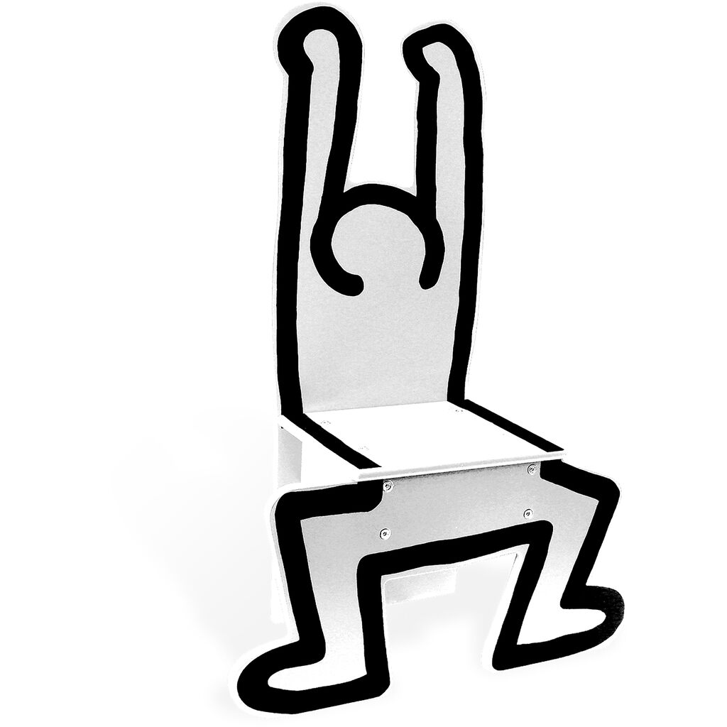 Keith Haring, Child's Chaise Chair in Bright White, 2020