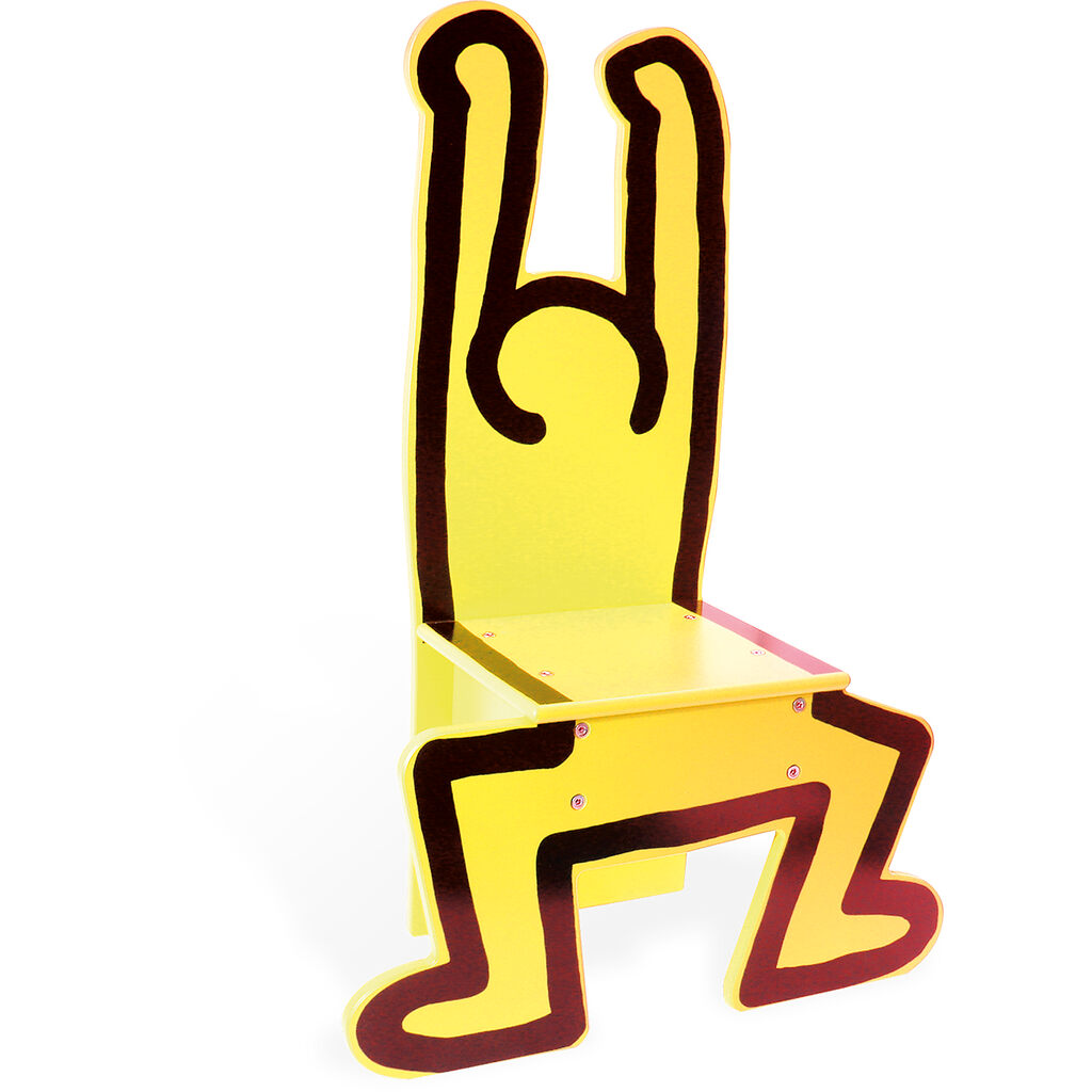 Keith Haring, Child's Chaise Chair in Bright Yellow, 2020