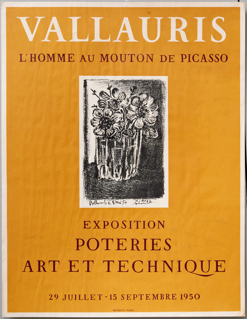 Pablo Picasso, Vallauris — L'Homme au Mouton de Picasso / Exposition Poteries Art et Technique, 1950