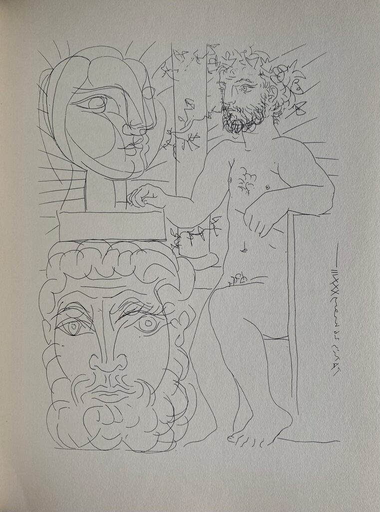 Sculpteur et son autoportrait sculpté servant de socle à une tête de Marie-Thérèse, image 1
