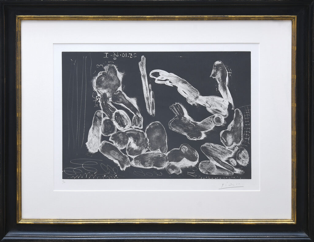 Peintre et modéle accoudé., image 1