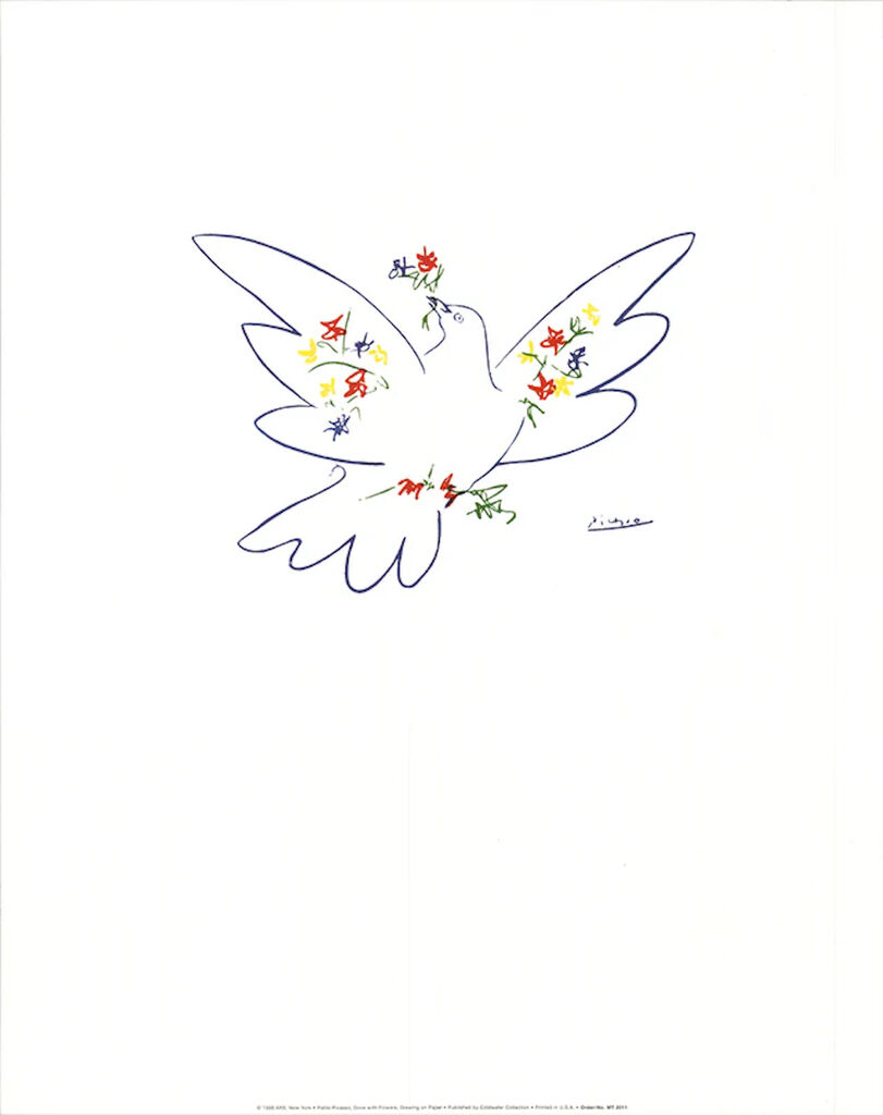 Dove with Flowers, image 1