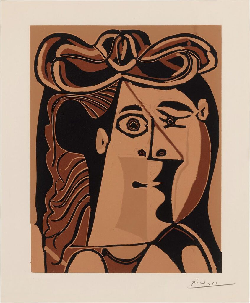Pablo Picasso, Tête De Femme Au Chapeau, 1962