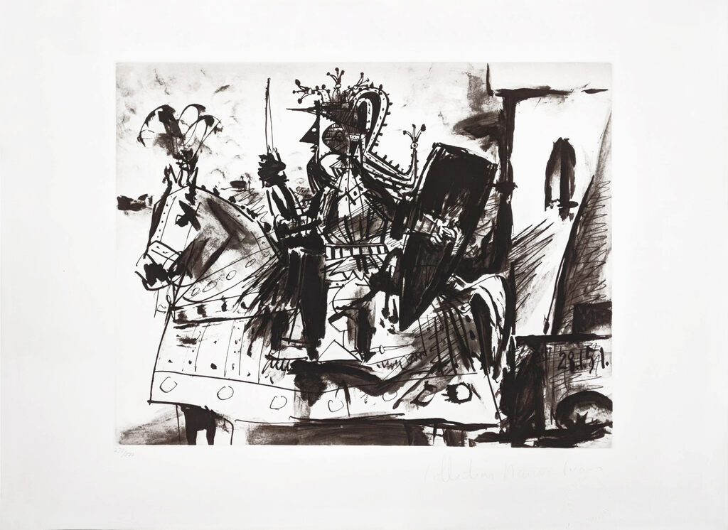 Pablo Picasso, CAVALIER EN ARMURE, 1979-1982