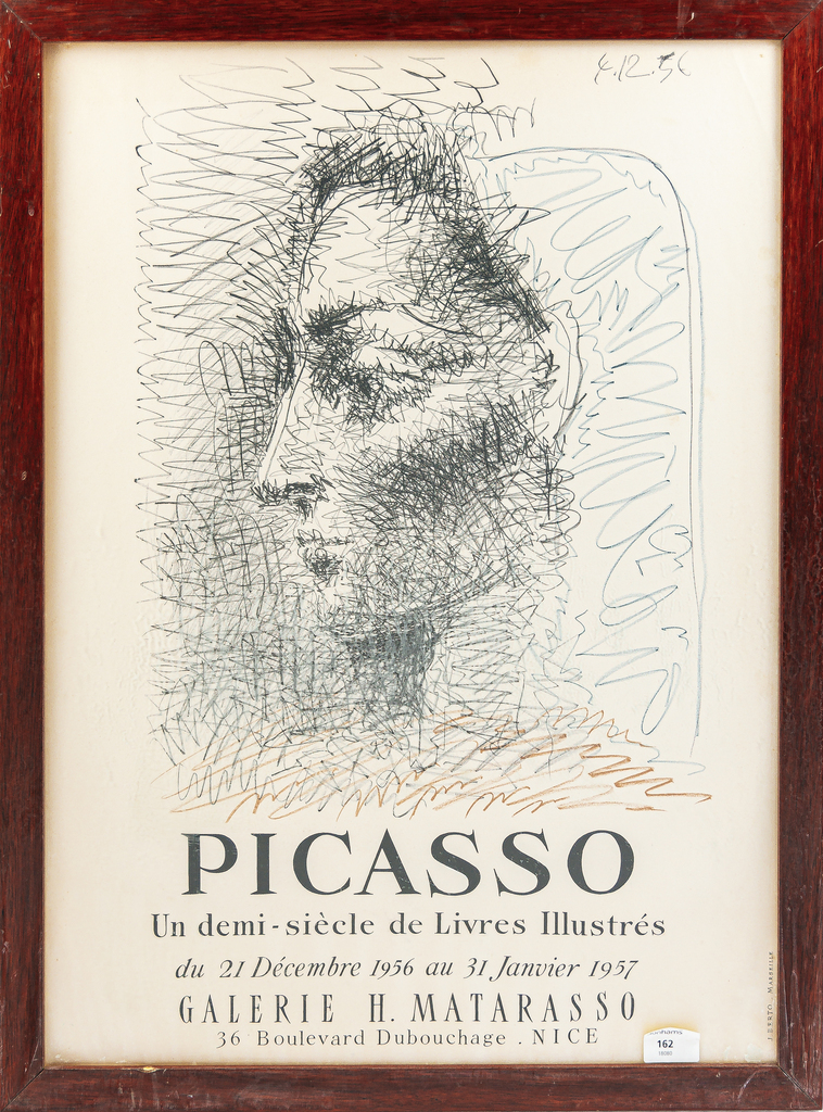 Pablo Picasso, Exhibition poster, Portrait of Jacqueline, 1956