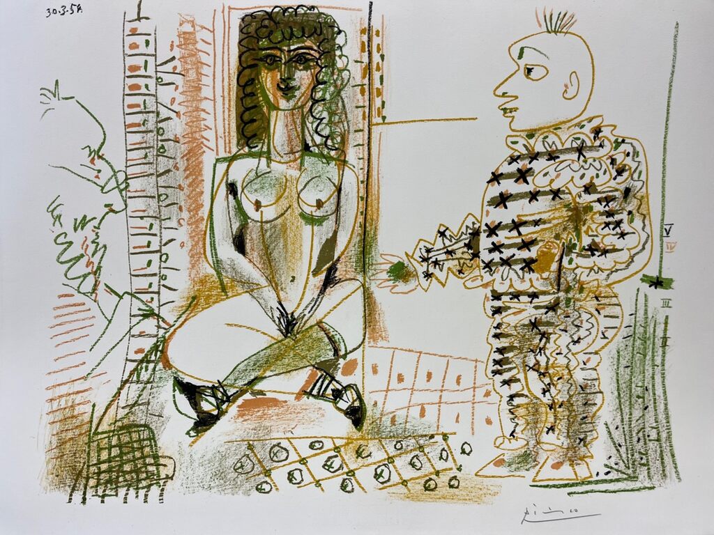 Pablo Picasso, Le peintre et son modele, 1954