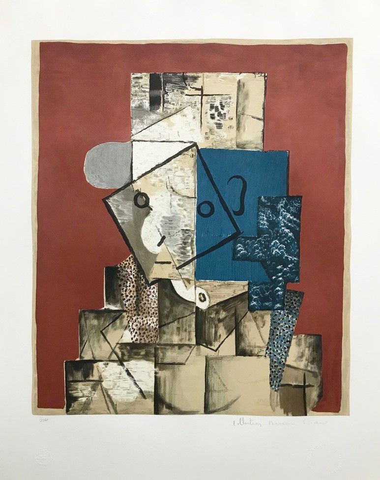 Pablo Picasso, Visage sur fond Rouge, 1914, 1982