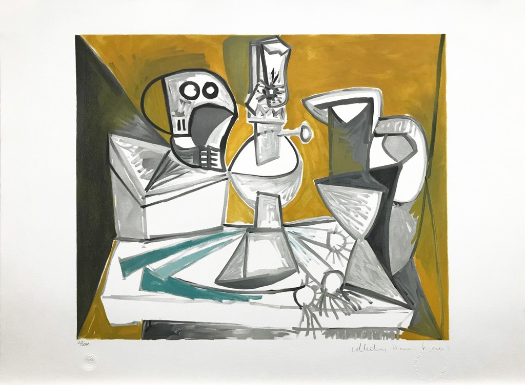 Pablo Picasso, TETE DE MORTE, LAMPE CRUCHES ET POIREAUX, 1979-1982