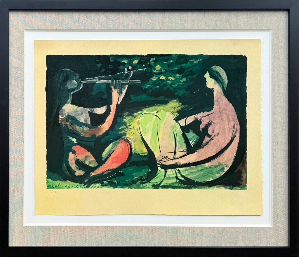 Pablo Picasso, Joueur de diaule et nu, 1967